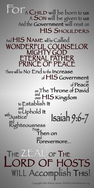 Isaiah 9 6-7 10X20